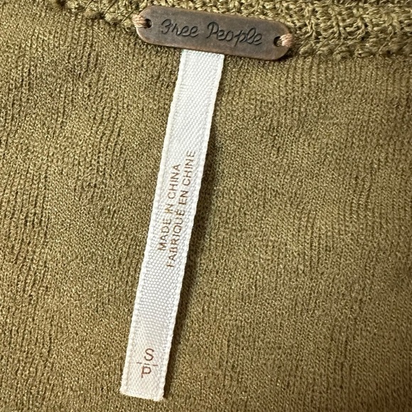 Y2K Free People Subversive Army Green Grunge Tunic Small Forest Fairy Fringe - Picture 10 of 14